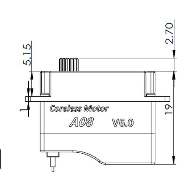 A08H 3.8-8.4V Micro High Torque Servo