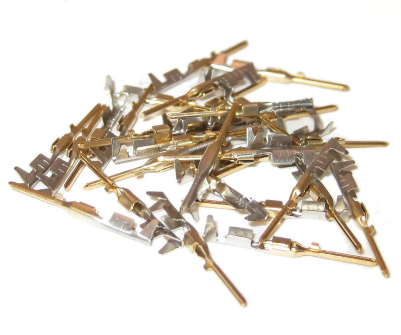 Gold Male Terminals, 30 pack