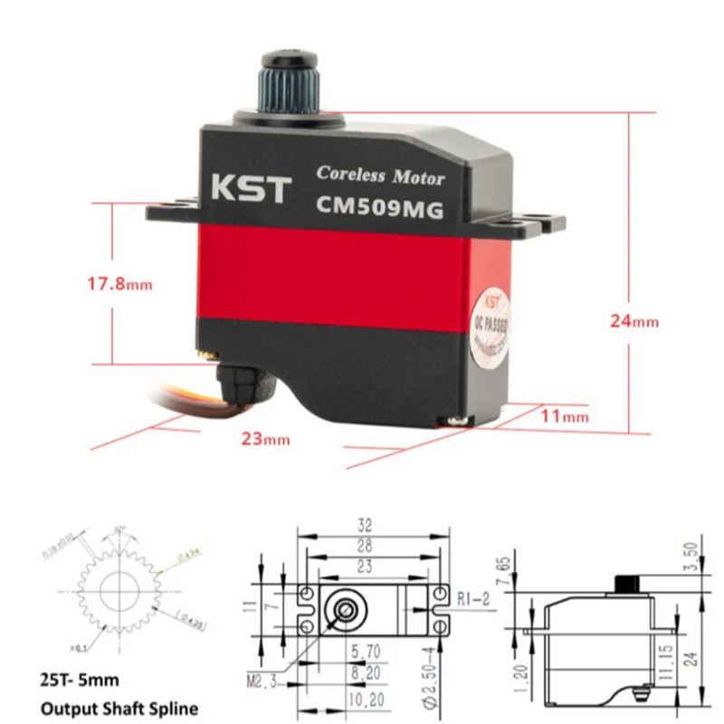 KST CM509MG Micro Coreless Metal Gear Servo