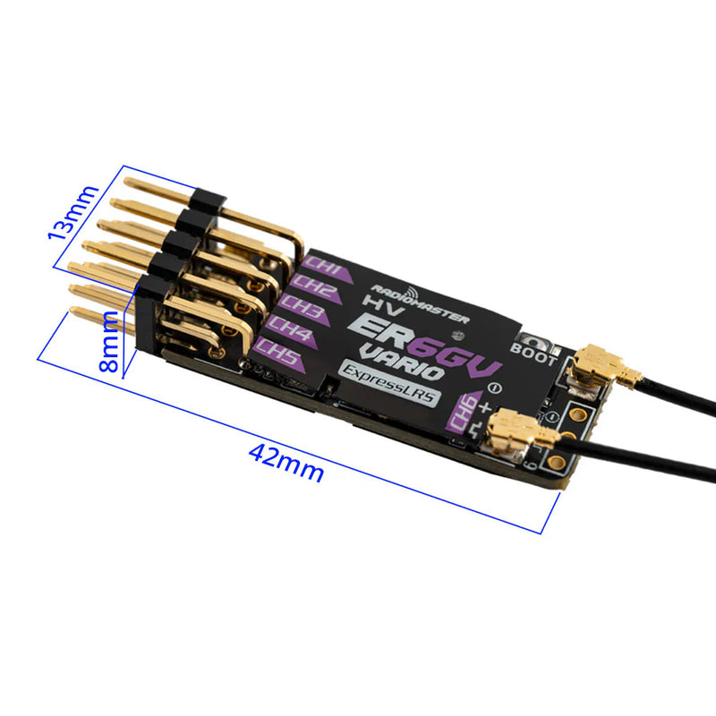 ER6G & ER6GV 2.4GHz ELRS PWM Receiver