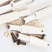 Aluminium clevis, l=40 mm, slot width 3 mm, pin Ø 2,5, M4