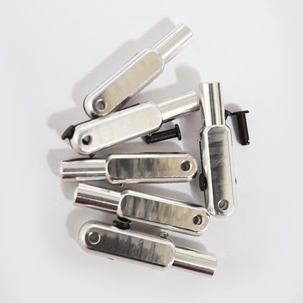 Aluminium clevis, l=23 mm, slot width 2 mm, pin Ø 1,6, M2,5
