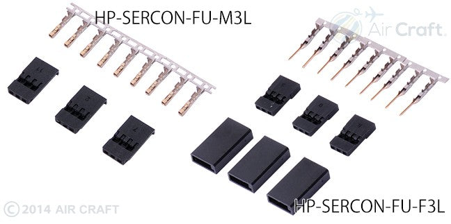 Hyperion Male Servo Connector (FUTABA) 3 pieces