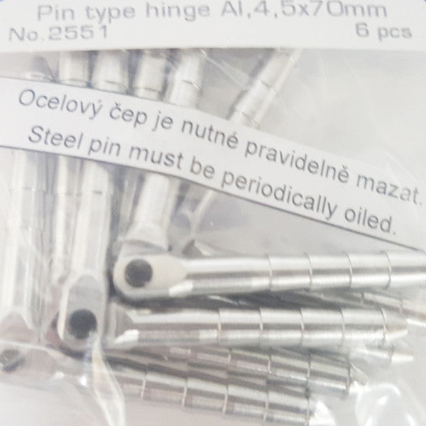 Pin type hinge Al, 4,5x70 mm