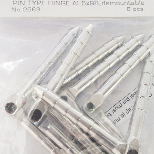 Pin type hinge Al, 6x98, demountable