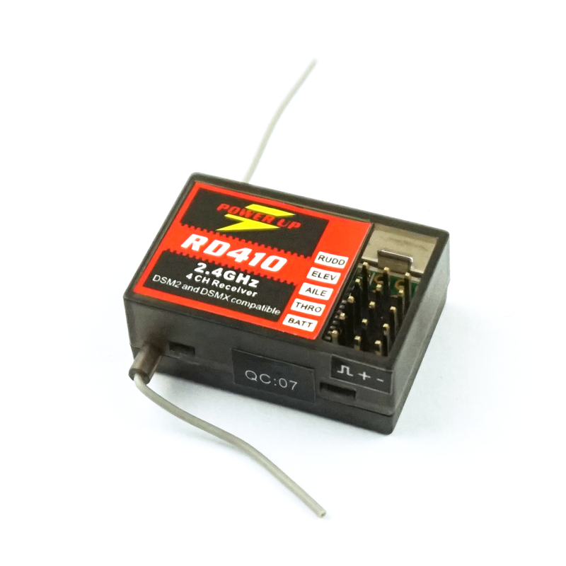 Power Up RD410 2.4GHz DSM2 & DSMX Compatible 4 Channel Receiver