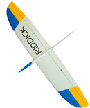 Riddick 1.2M Flying Wing, Yellow/Blue/White, Light