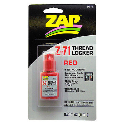 ZAP Z-71 RED THREADLOCKER - .2 OZ